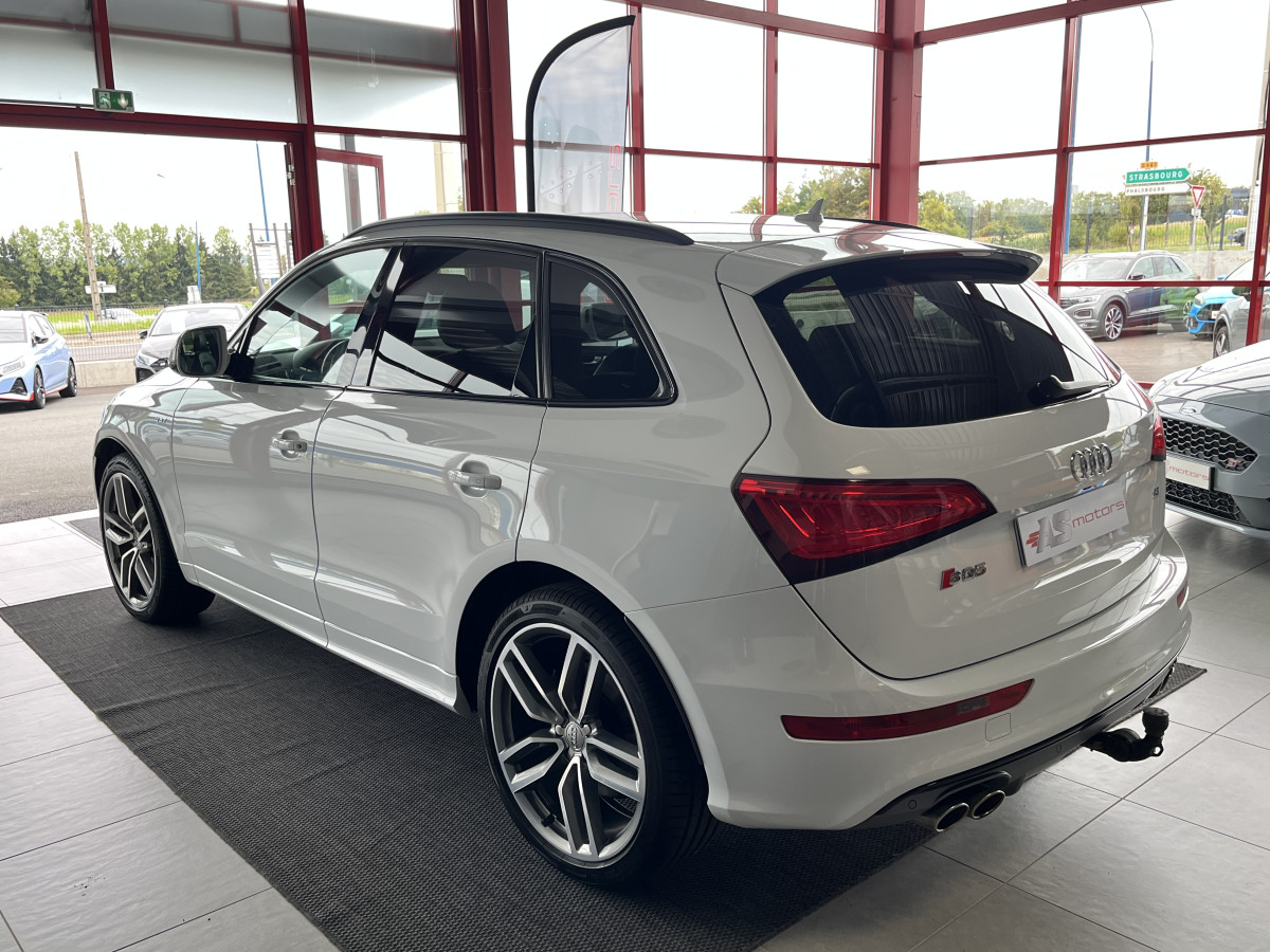 AUDI SQ5 TDI V6 326 COMPETITION QUATTRO BVA8 QUATTRO ATTELAGE ELECTRIQUE GPS CAMERA KEYLESS  REGULATEUR ADAPTATIF BI-XENON  ALU BROSSÉ PARK PILOT FULL CUIR  DRIVE SELECT JANTE 21 EXCELLENT ETAT