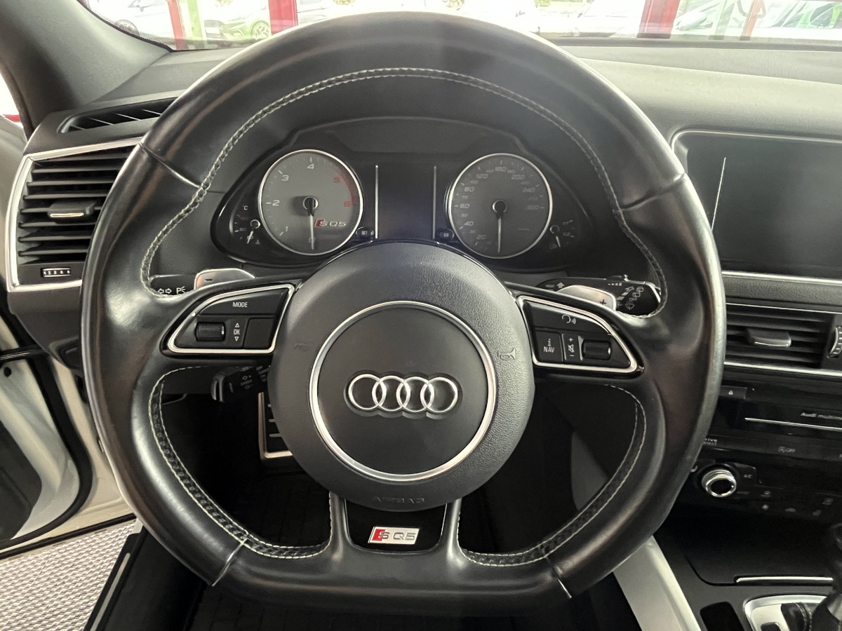 AUDI SQ5 TDI V6 326 COMPETITION QUATTRO BVA8 QUATTRO ATTELAGE ELECTRIQUE GPS CAMERA KEYLESS  REGULATEUR ADAPTATIF BI-XENON  ALU BROSSÉ PARK PILOT FULL CUIR  DRIVE SELECT JANTE 21 EXCELLENT ETAT