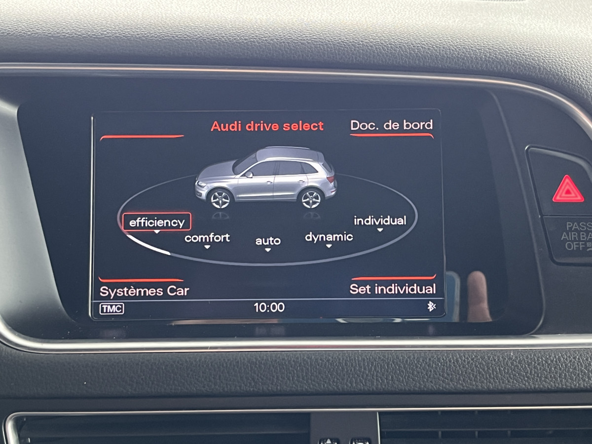 AUDI SQ5 TDI V6 326 COMPETITION QUATTRO BVA8 QUATTRO ATTELAGE ELECTRIQUE GPS CAMERA KEYLESS  REGULATEUR ADAPTATIF BI-XENON  ALU BROSSÉ PARK PILOT FULL CUIR  DRIVE SELECT JANTE 21 EXCELLENT ETAT