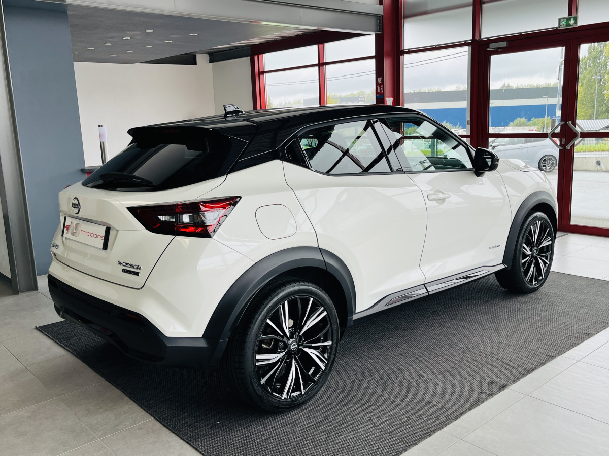 NISSAN JUKE 1,6 HYBRID 143 N-DESIGN GPS CAMERA 360 KEYLESS REGULATEUR LIMITEUR FEUX LED HIFI BOSE APPLE CARPLAY PACK HIVER ETAT NEUF
