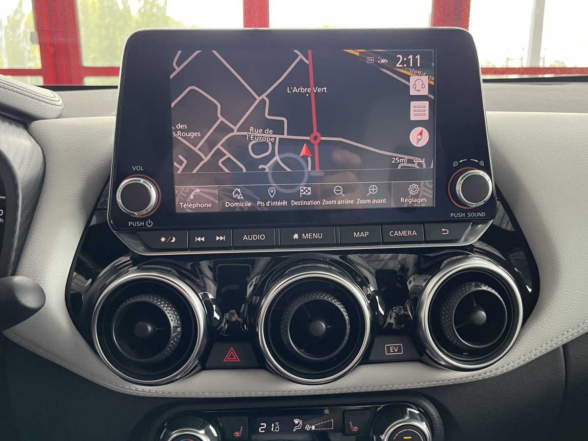 NISSAN JUKE 1,6 HYBRID 143 N-DESIGN GPS CAMERA 360 KEYLESS REGULATEUR LIMITEUR FEUX LED HIFI BOSE APPLE CARPLAY PACK HIVER ETAT NEUF