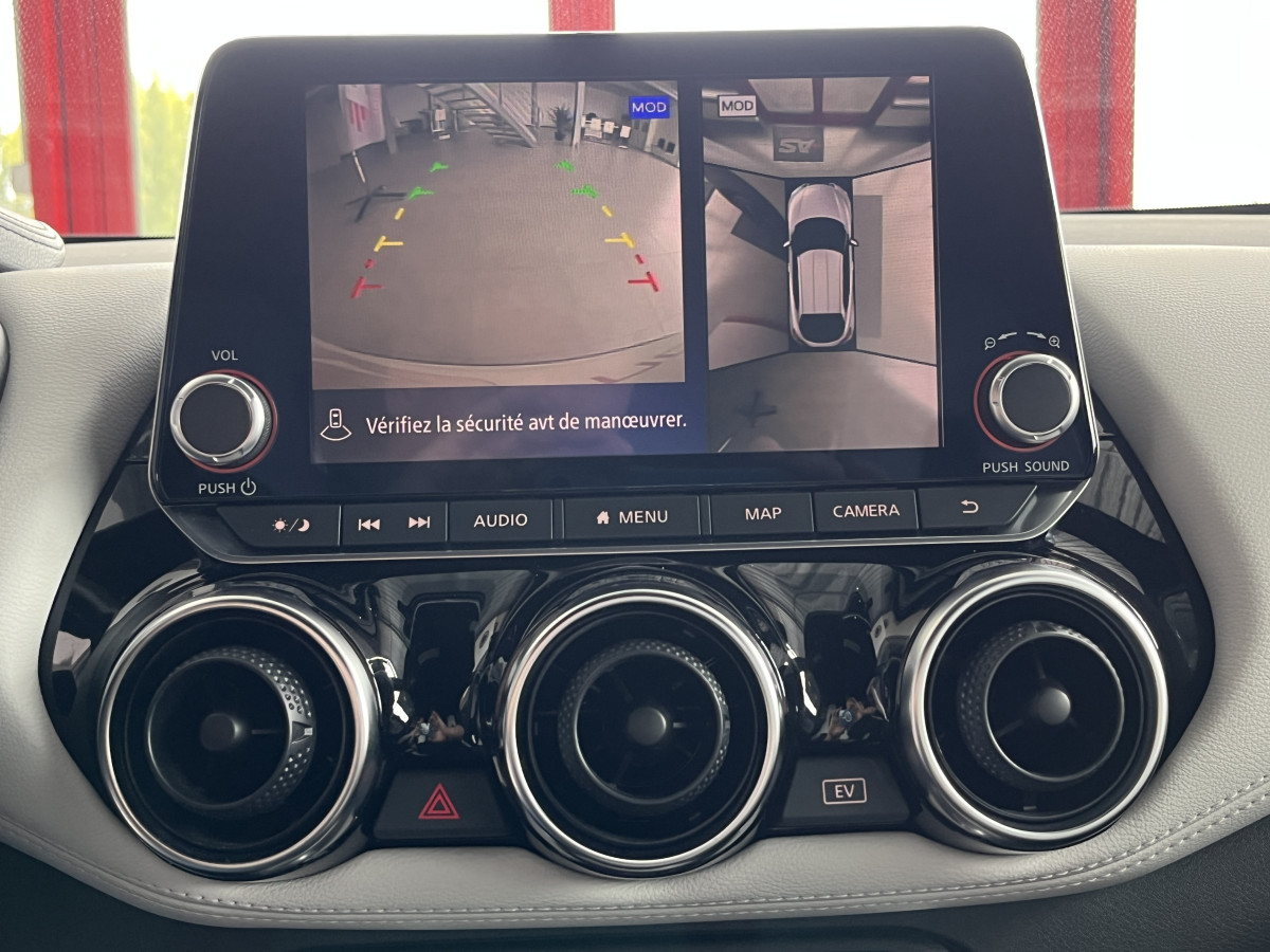 NISSAN JUKE 1,6 HYBRID 143 N-DESIGN GPS CAMERA 360 KEYLESS REGULATEUR LIMITEUR FEUX LED HIFI BOSE APPLE CARPLAY PACK HIVER ETAT NEUF