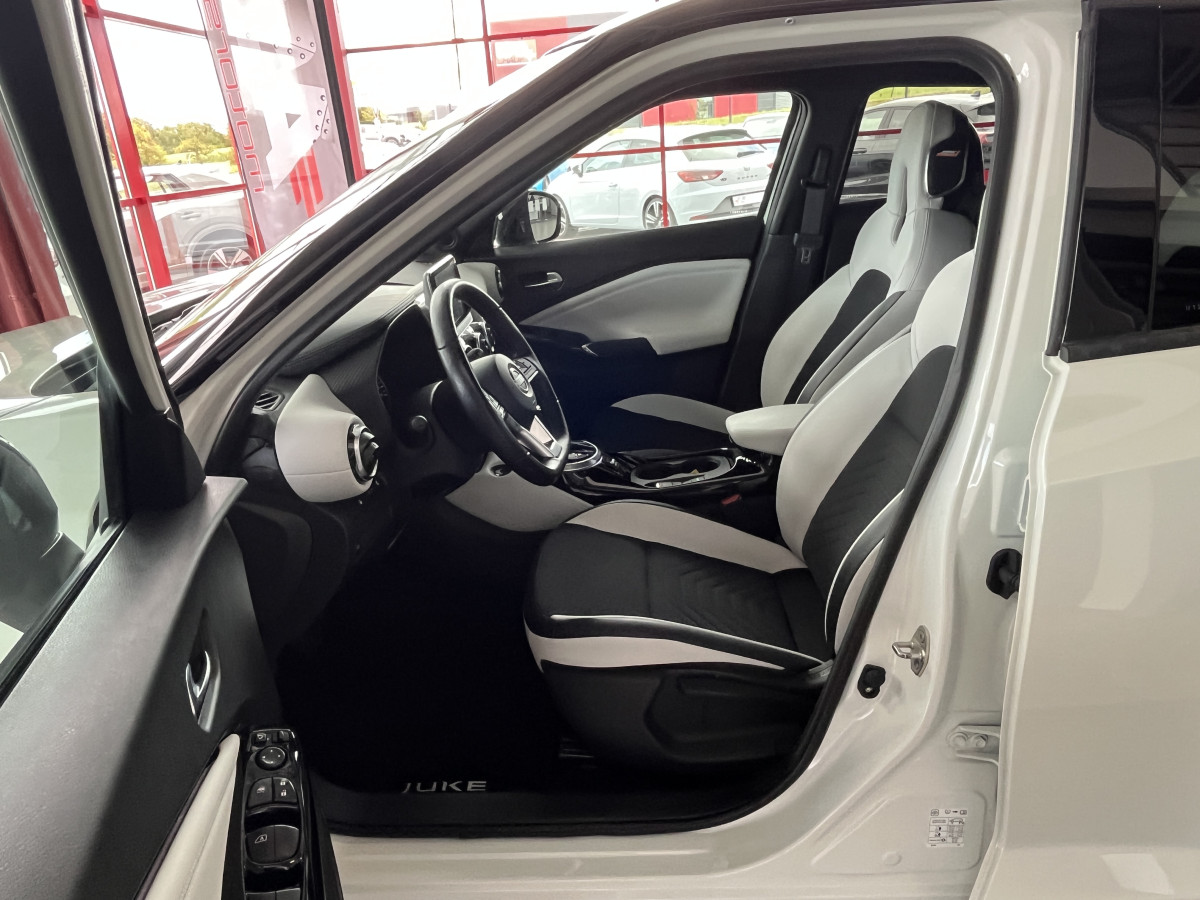 NISSAN JUKE 1,6 HYBRID 143 N-DESIGN GPS CAMERA 360 KEYLESS REGULATEUR LIMITEUR FEUX LED HIFI BOSE APPLE CARPLAY PACK HIVER ETAT NEUF