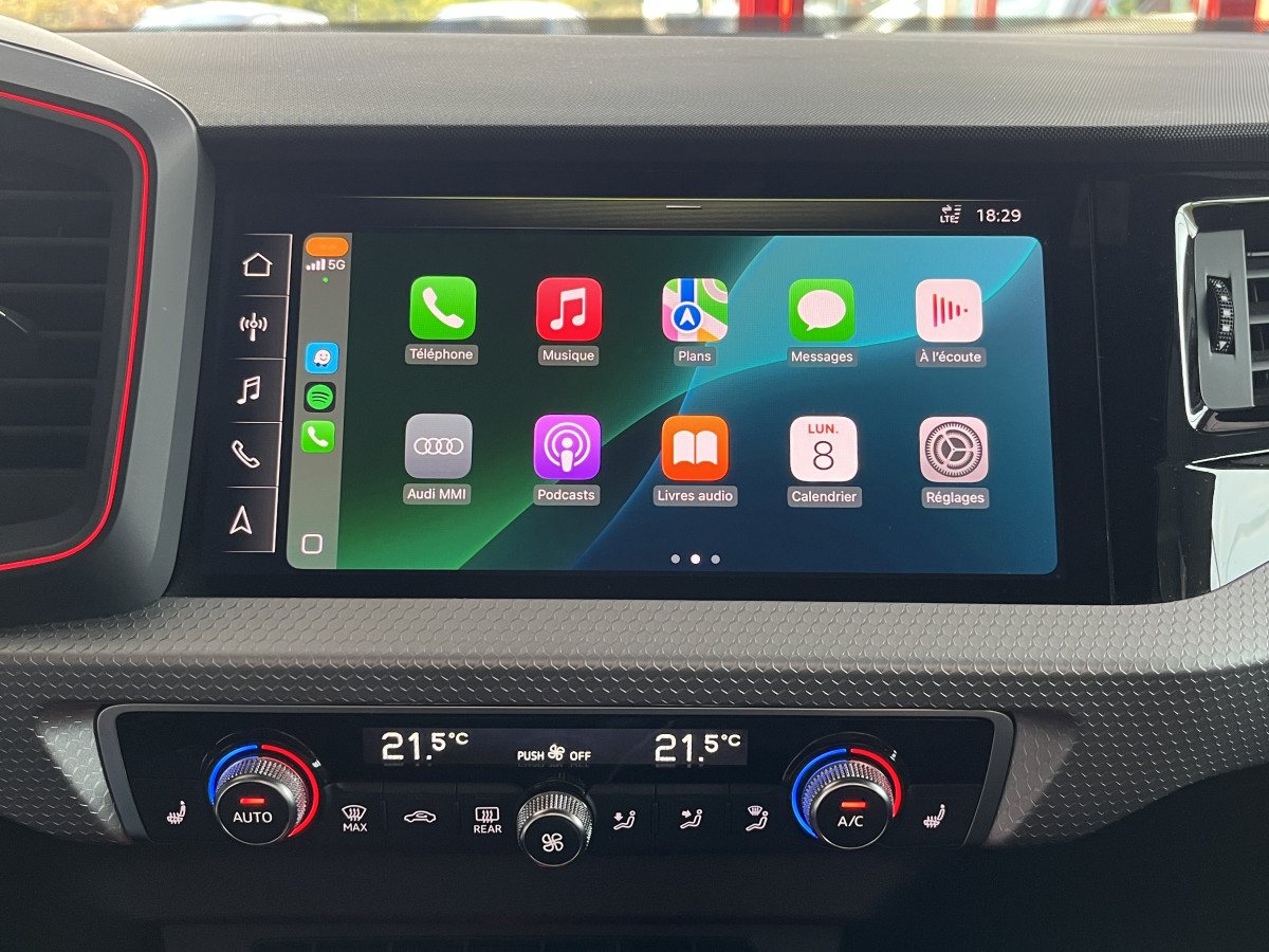 AUDI A1 SPORTBACK  40 TFSI 2,0  200  FULL S-LINE S-TRONIC 6  GPS CAMERA KEYLESS APPLE CARPLAY  HIFI BANG&OLUFSEN FULL LED REGULATEUR ADAPTATIF LIMITEUR  DRIVE SELECT DIGITAL COCKPIT PARKPILOT JANTES ALU 18   ETAT NEUF