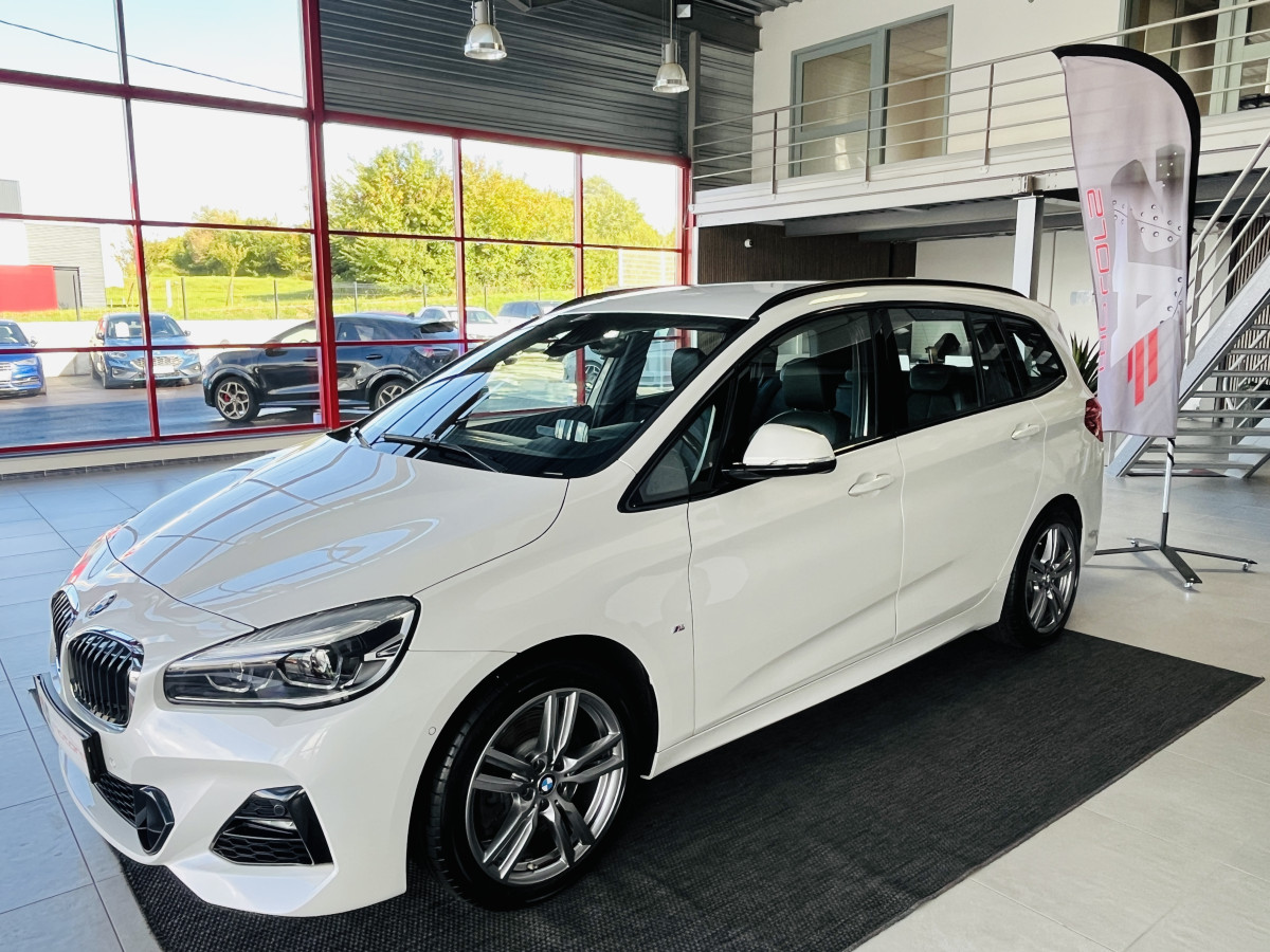 BMW SERIE GRAND TOURER 218 D 150 PACK M SPORT 7 PLACES  ATTELAGE GPS CAMERA REGULATEUR LIMITEUR KEYLESS  AFFICHAGE TETE HAUTE  PARK PILOT FULL LED JANTES 18 EXCELLENT ETAT