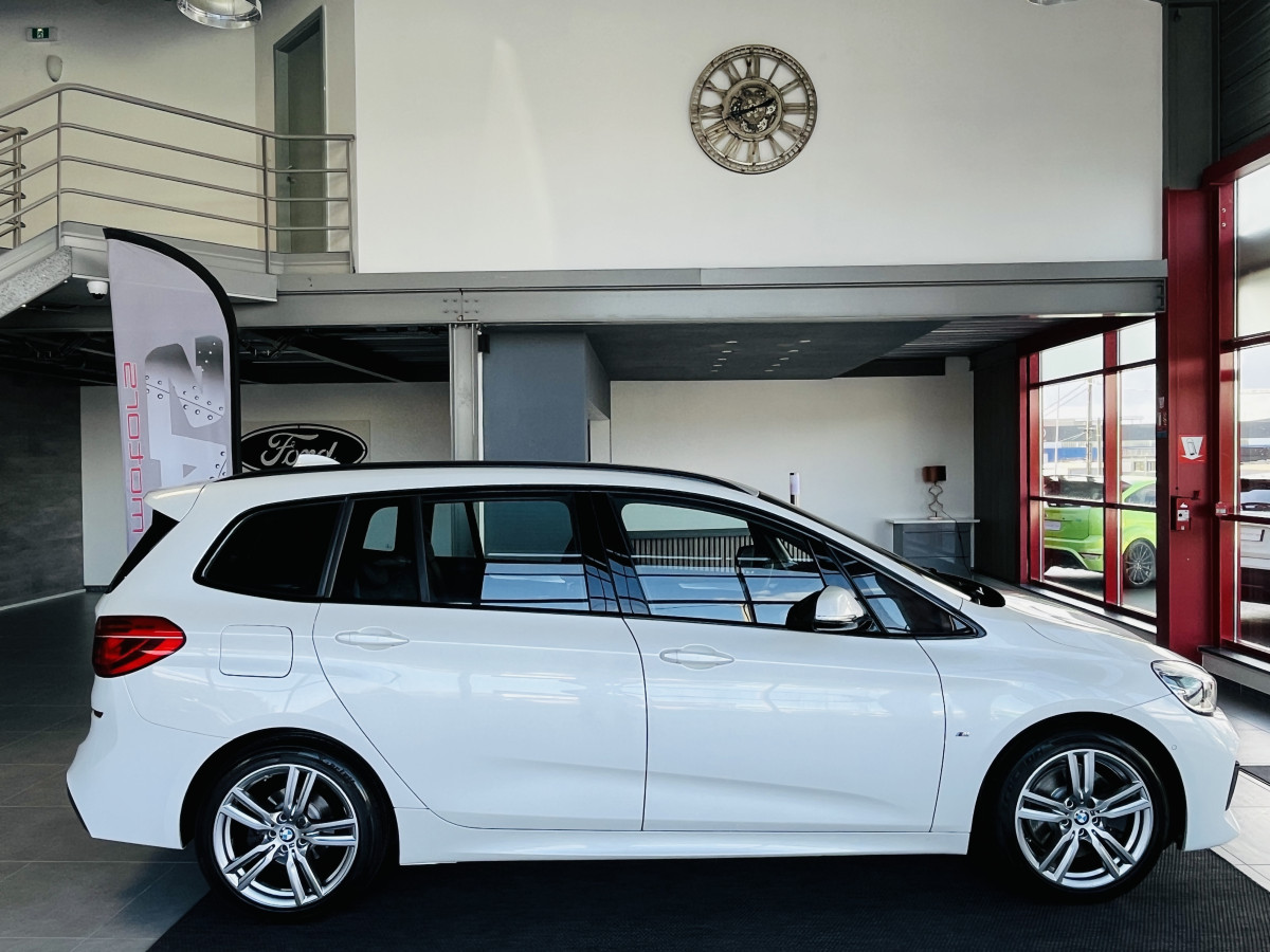 BMW SERIE GRAND TOURER 218 D 150 PACK M SPORT 7 PLACES  ATTELAGE GPS CAMERA REGULATEUR LIMITEUR KEYLESS  AFFICHAGE TETE HAUTE  PARK PILOT FULL LED JANTES 18 EXCELLENT ETAT