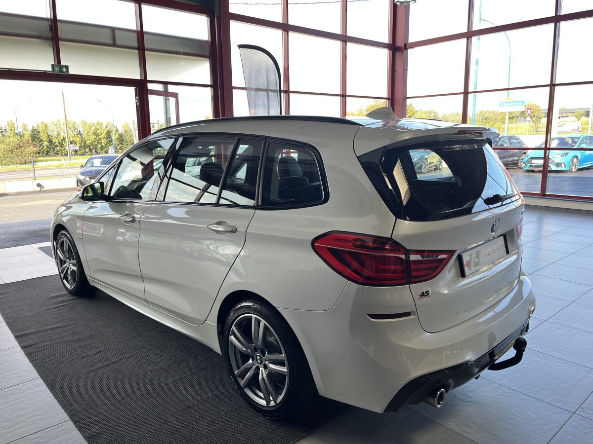 BMW SERIE GRAND TOURER 218 D 150 PACK M SPORT 7 PLACES  ATTELAGE GPS CAMERA REGULATEUR LIMITEUR KEYLESS  AFFICHAGE TETE HAUTE  PARK PILOT FULL LED JANTES 18 EXCELLENT ETAT