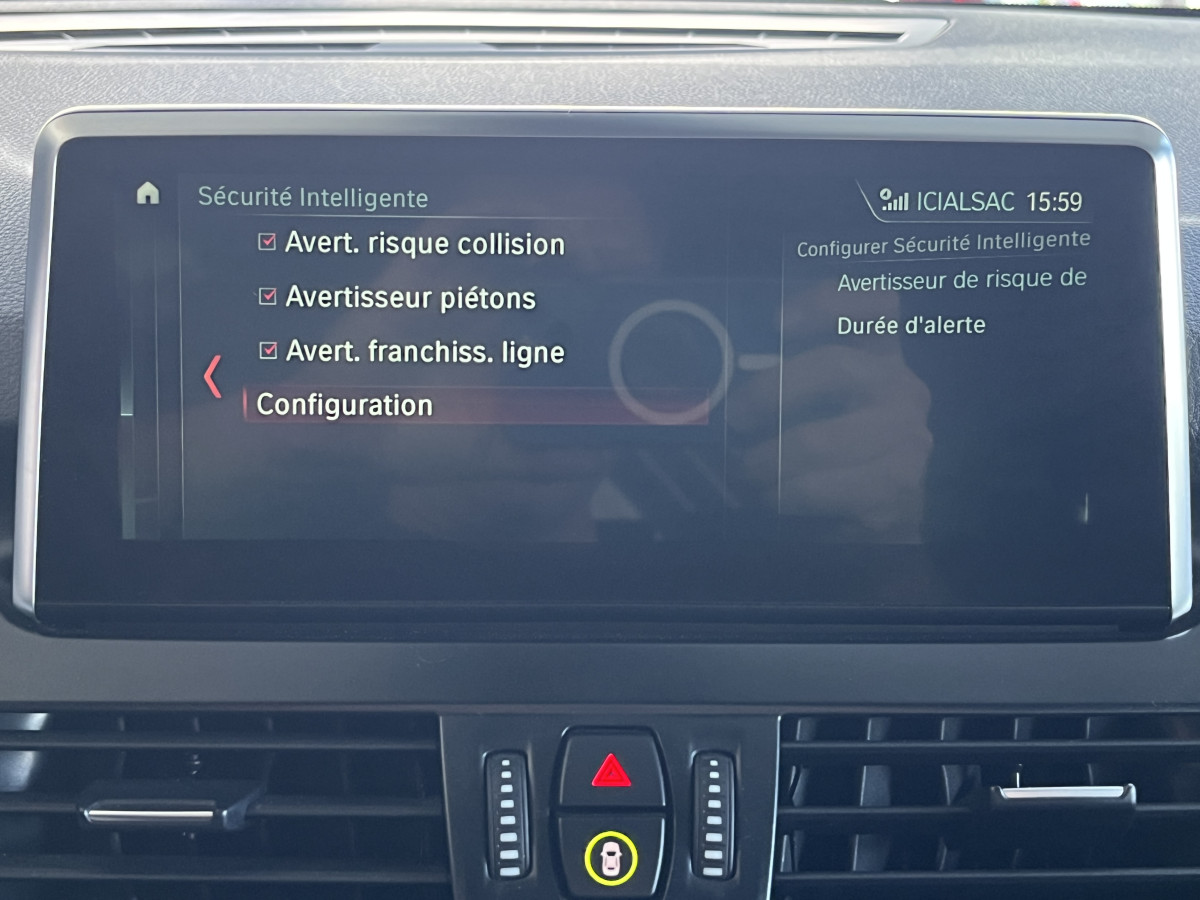 BMW SERIE GRAND TOURER 218 D 150 PACK M SPORT 7 PLACES  ATTELAGE GPS CAMERA REGULATEUR LIMITEUR KEYLESS  AFFICHAGE TETE HAUTE  PARK PILOT FULL LED JANTES 18 EXCELLENT ETAT