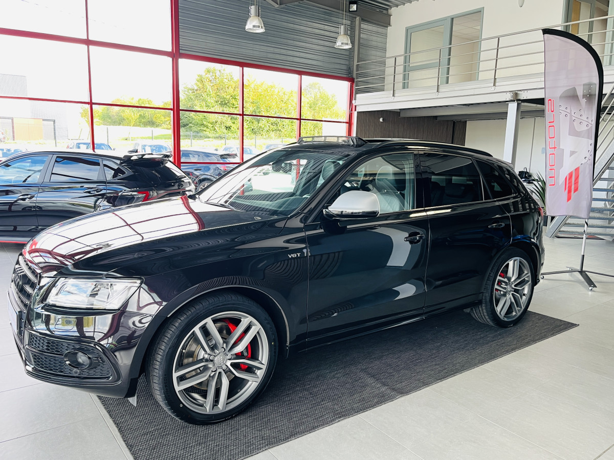 AUDI SQ5 3,0  TDI V6 313 BVA8 QUATTRO TOIT PANORAMIQUE ATTELAGE ELECTRIQUE GPS CAMERA HIFI B&O KEYLESS  REGULATEUR ADAPTATIF BI-XENON  PARK PILOT FULL CUIR  DRIVE SELECT JANTE 21 EXCELLENT ETAT