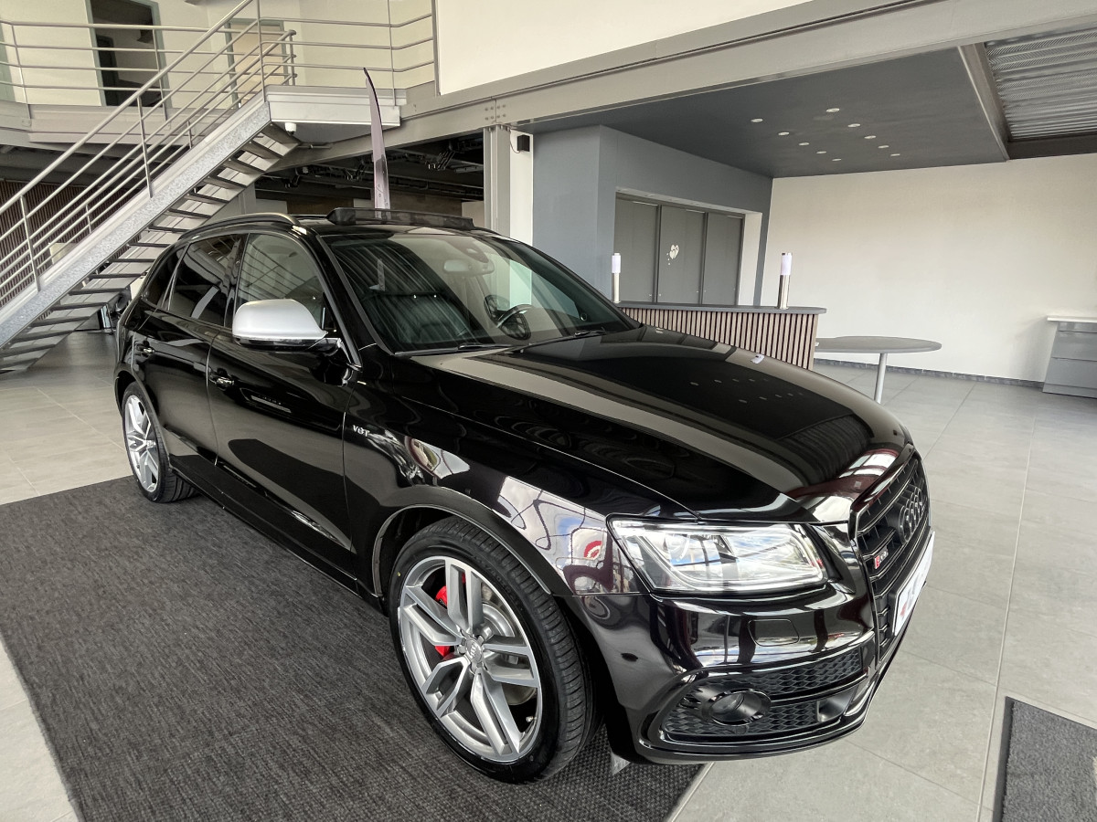 AUDI SQ5 3,0  TDI V6 313 BVA8 QUATTRO TOIT PANORAMIQUE ATTELAGE ELECTRIQUE GPS CAMERA HIFI B&O KEYLESS  REGULATEUR ADAPTATIF BI-XENON  PARK PILOT FULL CUIR  DRIVE SELECT JANTE 21 EXCELLENT ETAT