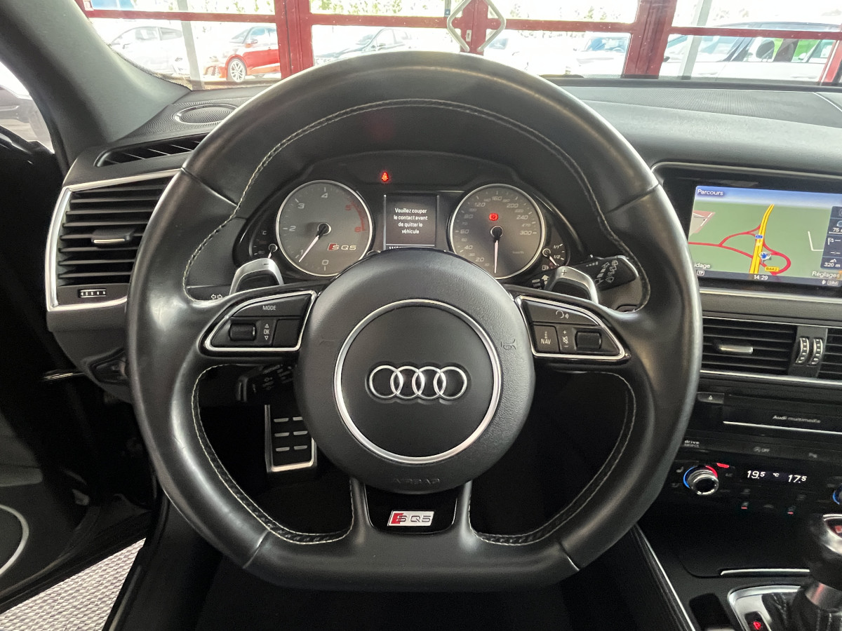AUDI SQ5 3,0  TDI V6 313 BVA8 QUATTRO TOIT PANORAMIQUE ATTELAGE ELECTRIQUE GPS CAMERA HIFI B&O KEYLESS  REGULATEUR ADAPTATIF BI-XENON  PARK PILOT FULL CUIR  DRIVE SELECT JANTE 21 EXCELLENT ETAT