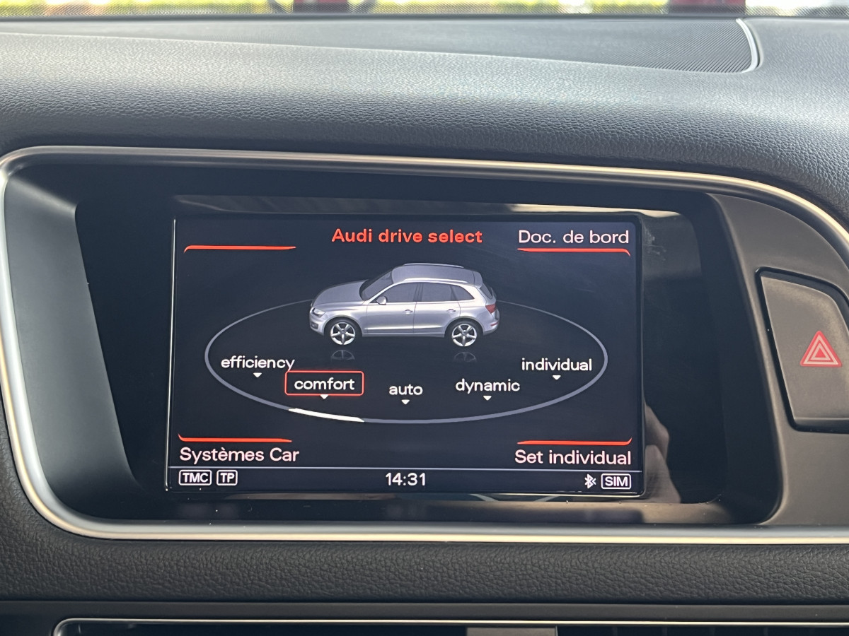 AUDI SQ5 3,0  TDI V6 313 BVA8 QUATTRO TOIT PANORAMIQUE ATTELAGE ELECTRIQUE GPS CAMERA HIFI B&O KEYLESS  REGULATEUR ADAPTATIF BI-XENON  PARK PILOT FULL CUIR  DRIVE SELECT JANTE 21 EXCELLENT ETAT
