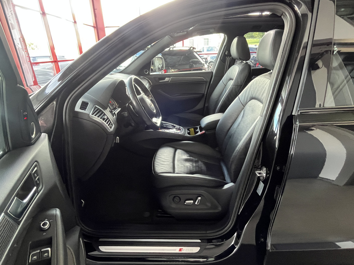 AUDI SQ5 3,0  TDI V6 313 BVA8 QUATTRO TOIT PANORAMIQUE ATTELAGE ELECTRIQUE GPS CAMERA HIFI B&O KEYLESS  REGULATEUR ADAPTATIF BI-XENON  PARK PILOT FULL CUIR  DRIVE SELECT JANTE 21 EXCELLENT ETAT