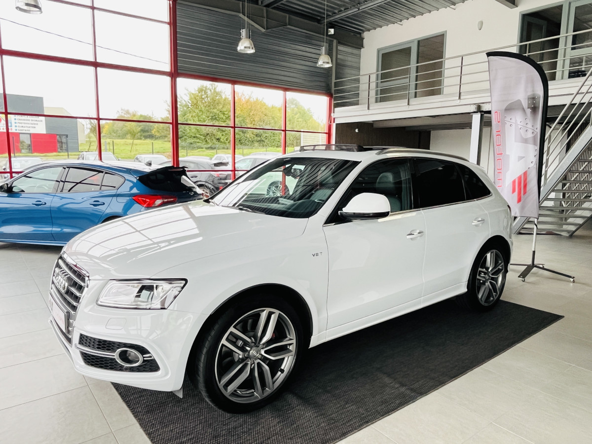 AUDI SQ5 3,0  TDI V6 313 BVA8 QUATTRO TOIT PANORAMIQUE OUVRANT ATTELAGE ELECTRIQUE GPS CAMERA APPLE CARPLAY  HIFI B&O  REGULATEUR  BI-XENON  PARK PILOT  DRIVE SELECT JANTE 21 EXCELLENT ETAT