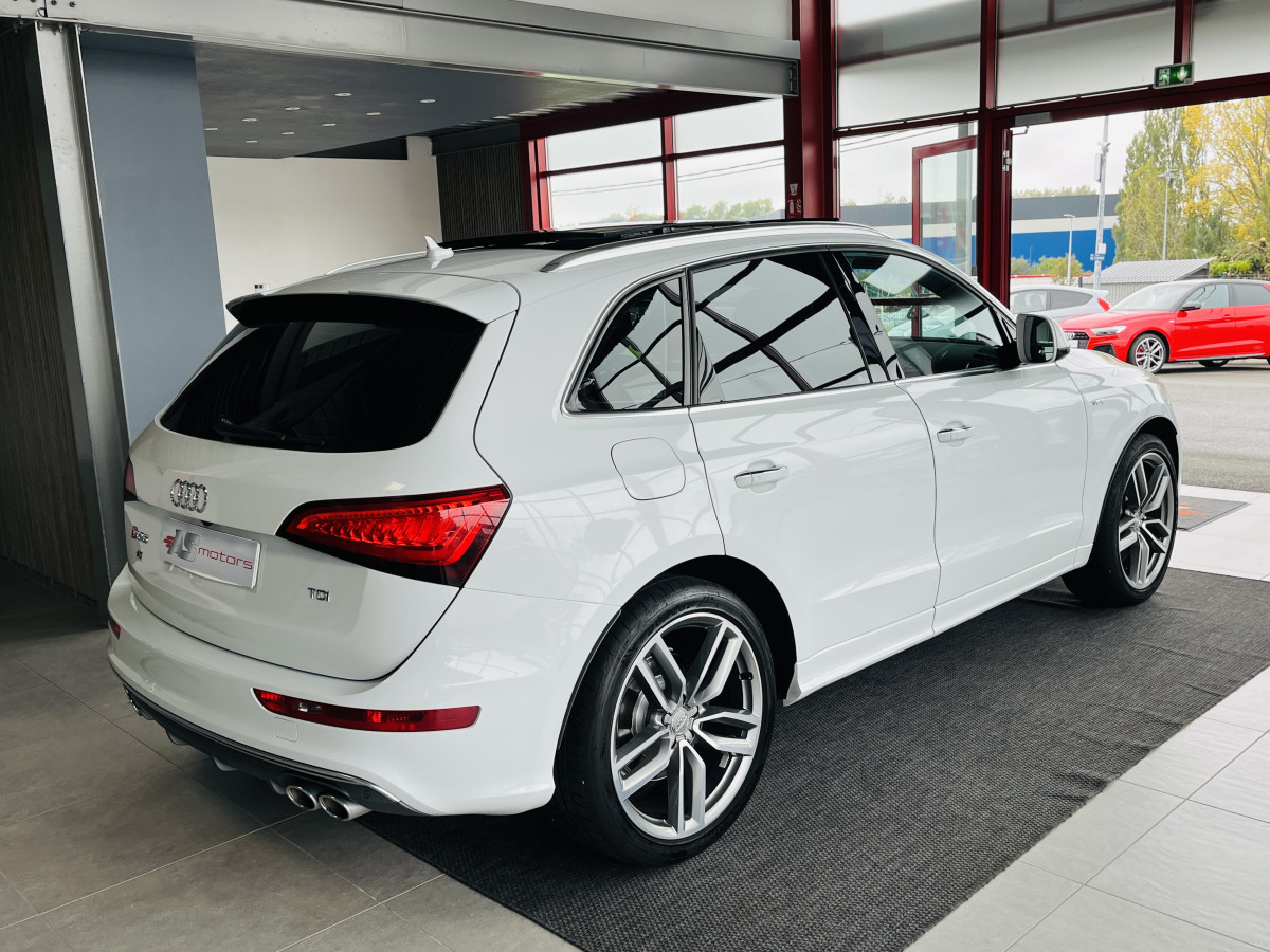 AUDI SQ5 3,0  TDI V6 313 BVA8 QUATTRO TOIT PANORAMIQUE OUVRANT ATTELAGE ELECTRIQUE GPS CAMERA APPLE CARPLAY  HIFI B&O  REGULATEUR  BI-XENON  PARK PILOT  DRIVE SELECT JANTE 21 EXCELLENT ETAT