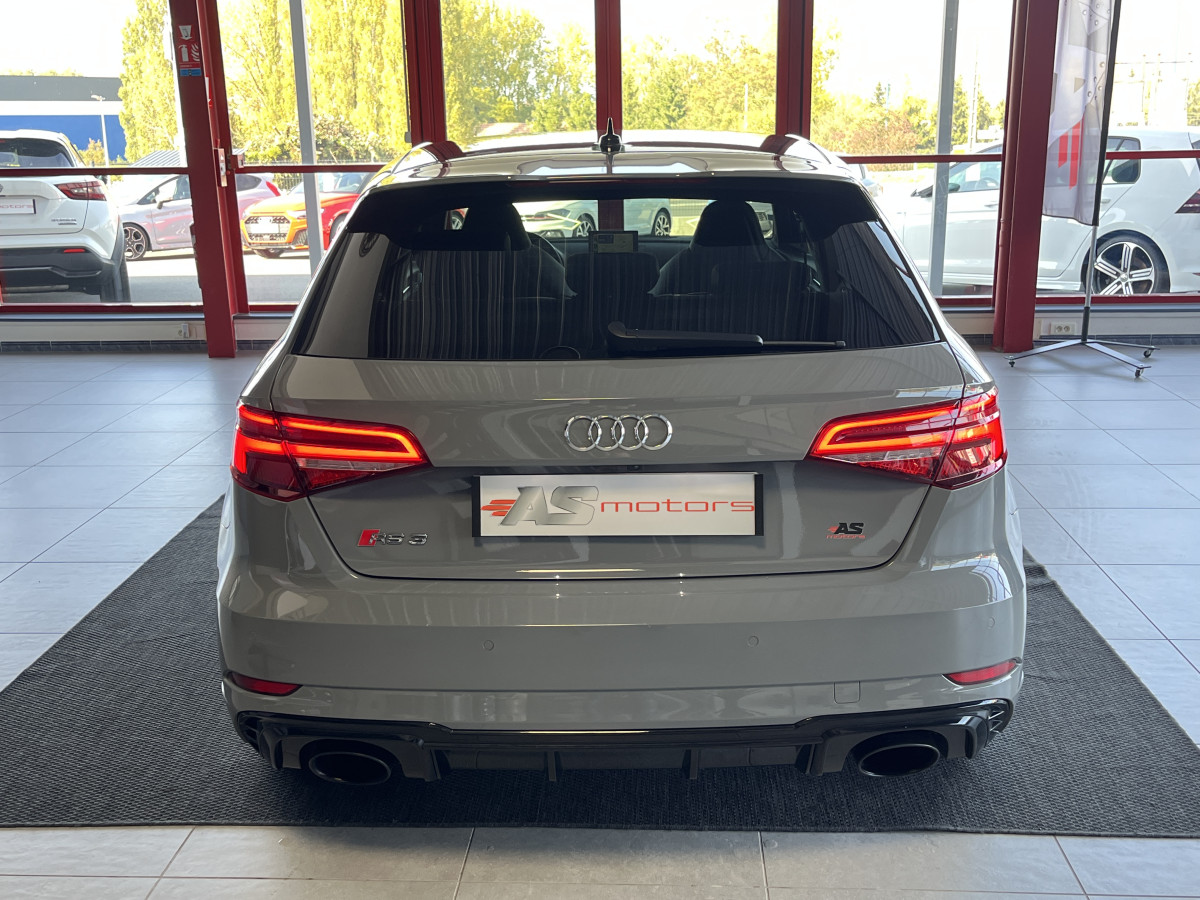 AUDI RS3 SPORTBACK 2,5 TFSI 400 S-TRONIC 7 QUATTRO GPS CAMERA DCC HIFI BANG & OLUFSEN MAGNETIC RIDE APPLE CARPLAY DRIVE SELECT SIEGES RS ECHAPPEMENT RS  FULL LED JANTES ROTOR 19  EXCELLENT ETAT