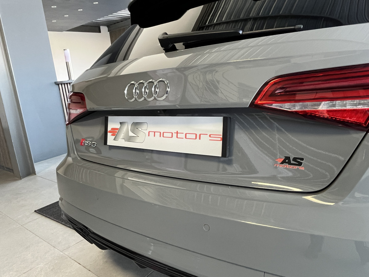 AUDI RS3 SPORTBACK 2,5 TFSI 400 S-TRONIC 7 QUATTRO GPS CAMERA DCC HIFI BANG & OLUFSEN MAGNETIC RIDE APPLE CARPLAY DRIVE SELECT SIEGES RS ECHAPPEMENT RS  FULL LED JANTES ROTOR 19  EXCELLENT ETAT