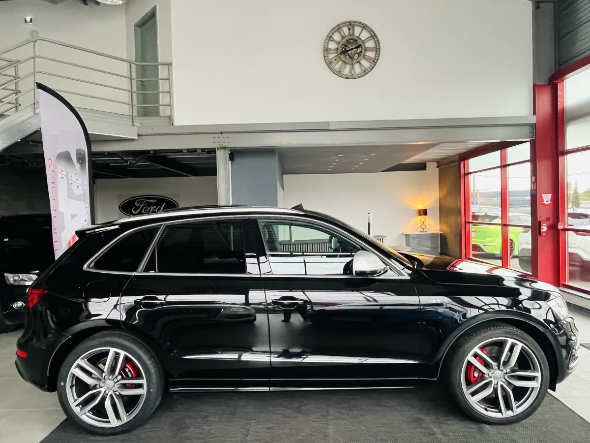 AUDI SQ5 TDI V6 340 PLUS  BVA8 QUATTRO TOIT PANORAMIQUE BI-XENON  GPS CAMERA ATTELAGE KEYLESS BI-XENON REGULATEUR ADAPTATIF ALU BROSSE DRIVE SELECT JANTES 21  EXCELLENT ETAT