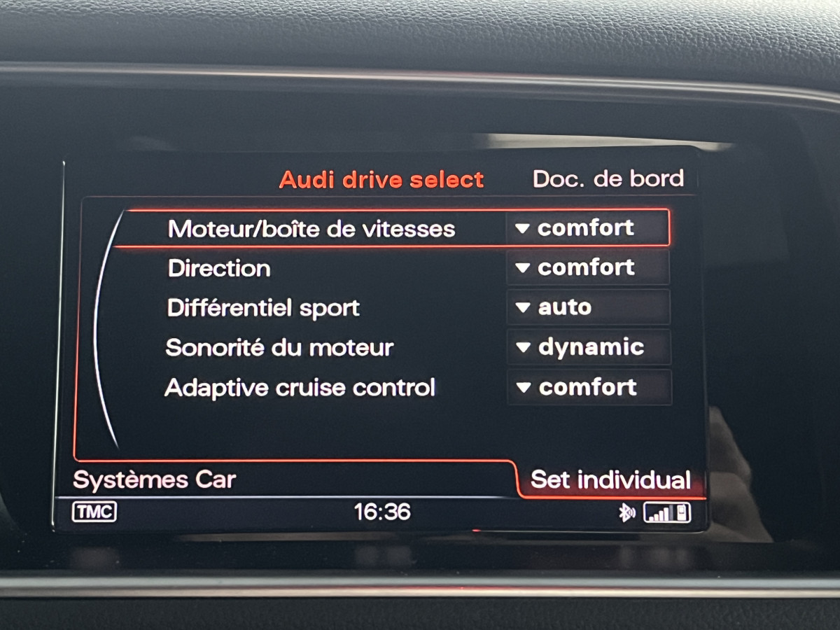 AUDI SQ5 TDI V6 340 PLUS  BVA8 QUATTRO TOIT PANORAMIQUE BI-XENON  GPS CAMERA ATTELAGE KEYLESS BI-XENON REGULATEUR ADAPTATIF ALU BROSSE DRIVE SELECT JANTES 21  EXCELLENT ETAT
