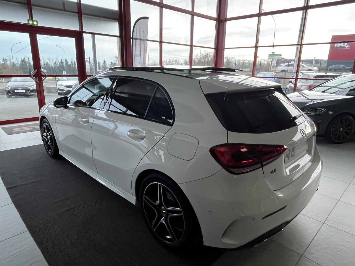 MERCEDES CLASSE A 220 2,0 190  7G-DCT  AMG LINE  TOIT PANORAMIQUE OUVRANT  APPLE CARPLAY GPS KEYLESS REGULATEUR  LIMITEUR MBUX FULL LED PACK AMG PARK PILOT JANTES 18  EXCELLENT ETAT