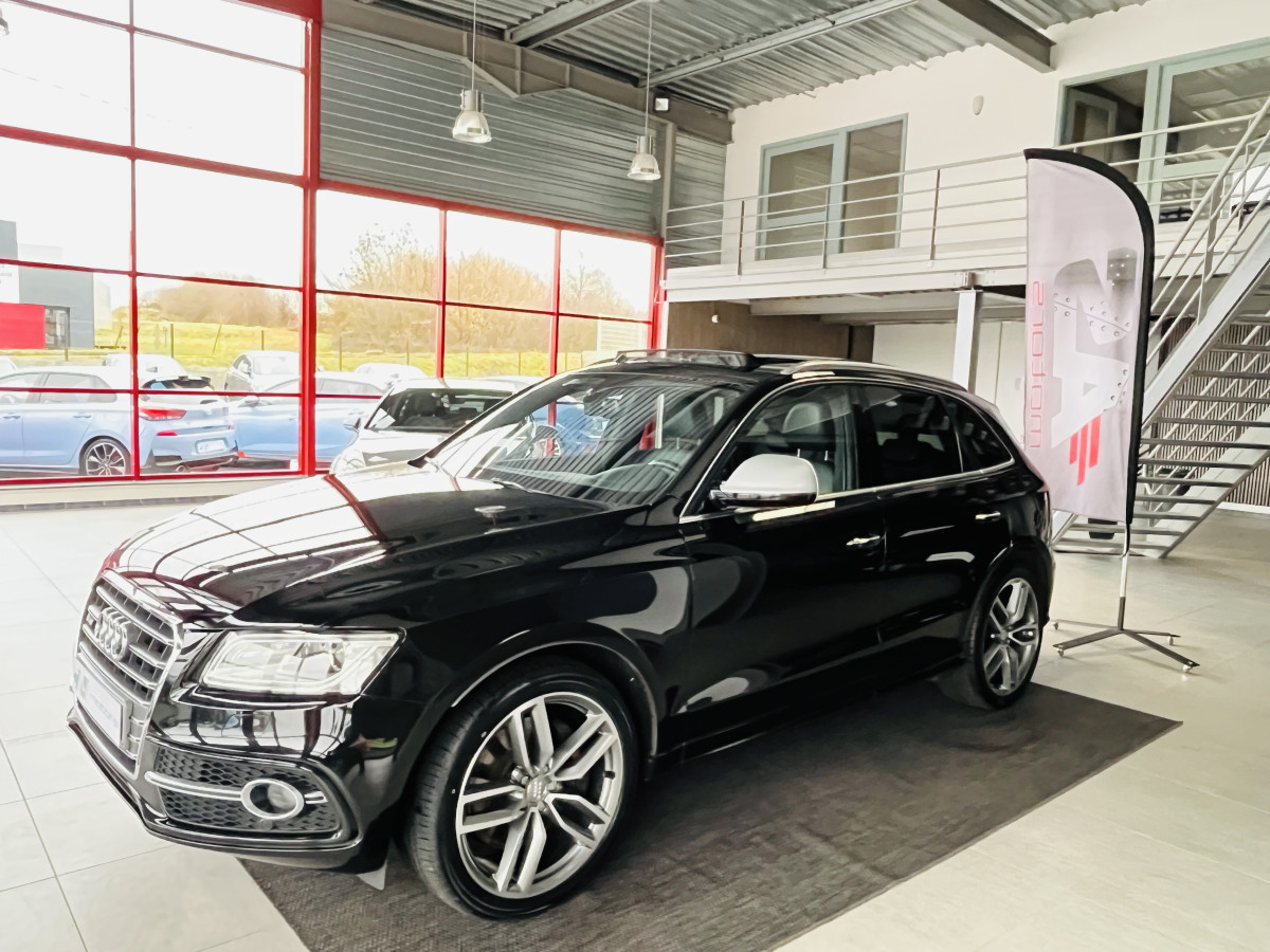 AUDI SQ5 3,0  TDI V6 326 COMPETITION BVA8 QUATTRO TOIT PANORAMIQUE ATTELAGE ELECTRIQUE GPS CAMERA HIFI B&O KEYLESS CARBON   REGULATEUR ADAPTATIF BI-XENON CHAUFFAGE ADDITIONNEL  PARK PILOT  DRIVE SELECT JANTE 21 FULL OPTIONS  EXCELLENT ETAT