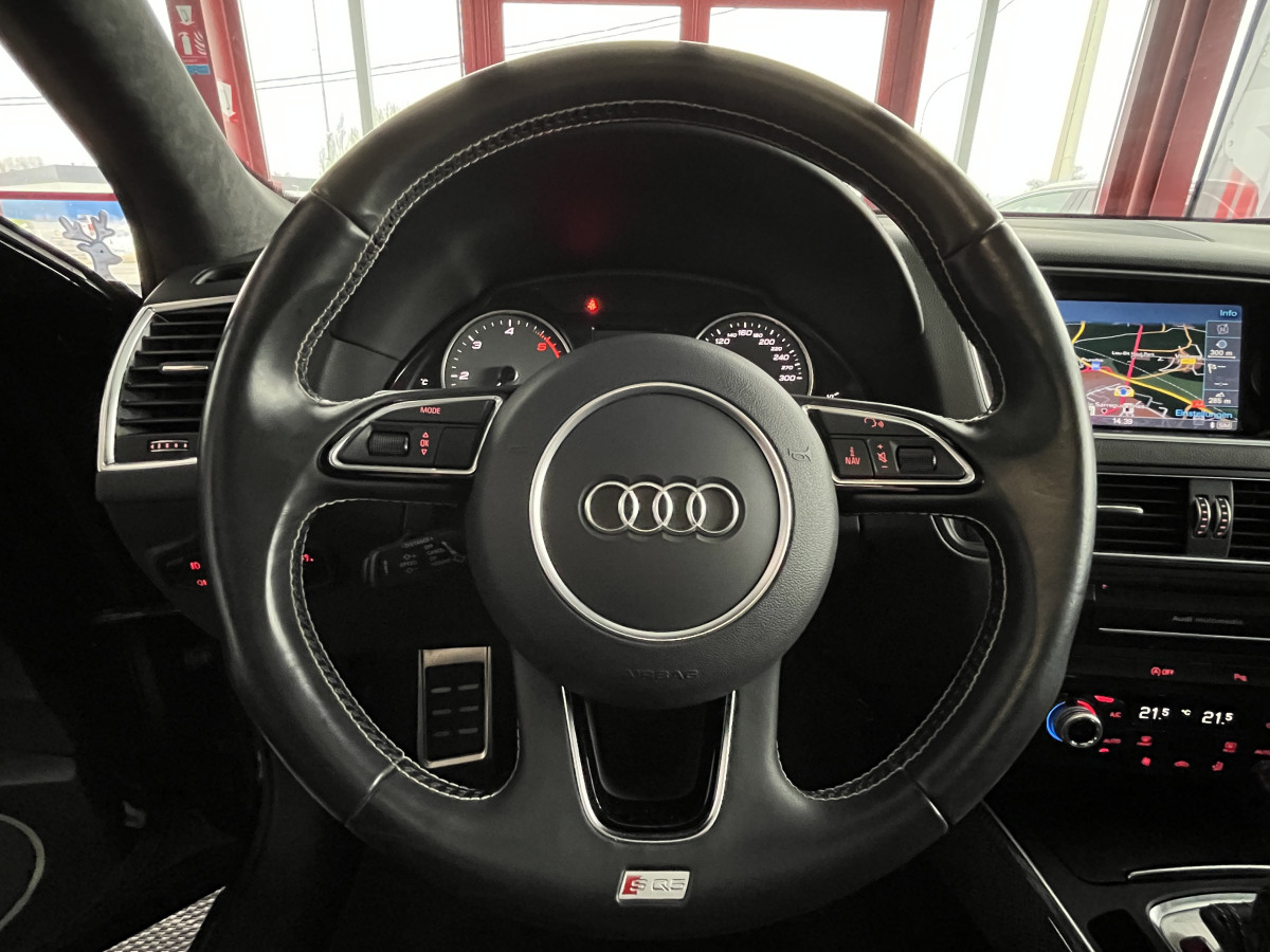 AUDI SQ5 3,0  TDI V6 326 COMPETITION BVA8 QUATTRO TOIT PANORAMIQUE ATTELAGE ELECTRIQUE GPS CAMERA HIFI B&O KEYLESS CARBON   REGULATEUR ADAPTATIF BI-XENON CHAUFFAGE ADDITIONNEL  PARK PILOT  DRIVE SELECT JANTE 21 FULL OPTIONS  EXCELLENT ETAT