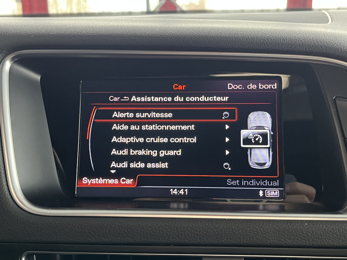 AUDI SQ5 3,0  TDI V6 326 COMPETITION BVA8 QUATTRO TOIT PANORAMIQUE ATTELAGE ELECTRIQUE GPS CAMERA HIFI B&O KEYLESS CARBON   REGULATEUR ADAPTATIF BI-XENON CHAUFFAGE ADDITIONNEL  PARK PILOT  DRIVE SELECT JANTE 21 FULL OPTIONS  EXCELLENT ETAT
