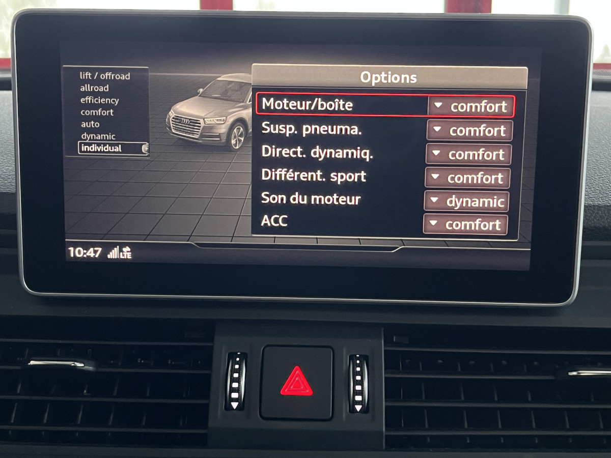 AUDI SQ5 3,0  TDI V6 347 BVA8 QUATTRO TOIT PANORAMIQUE OUVRANT  GPS CAMERA APPLE CARPLAY HIFI B&O KEYLESS  REGULATEUR ADAPTATIF FEUX MATRIX LED   PARK PILOT  DRIVE SELECT JANTE 21 FULL OPTIONS  EXCELLENT ETAT