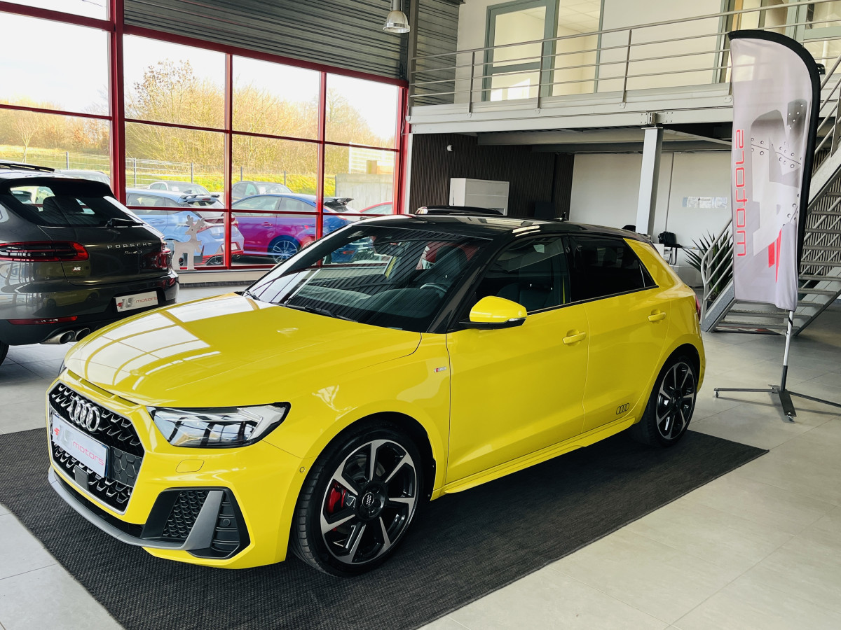 AUDI A1 SPORTBACK  40 TFSI 2,0  200  FULL S-LINE S-TRONIC 6  GPS ANDROID APPLE CARPLAY KEYLESS FULL LED REGULATEUR ADAPTATIF LIMITEUR  DRIVE SELECT DIGITAL HIFI B&O COCKPIT PARK PILOT JANTES ALU 18  EXCELLENT ETAT