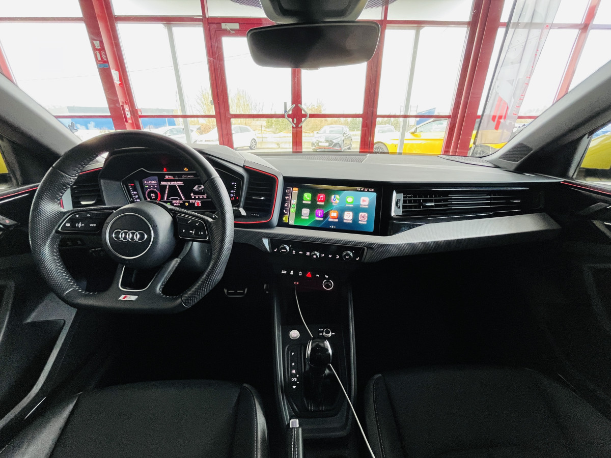 AUDI A1 SPORTBACK  40 TFSI 2,0  200  FULL S-LINE S-TRONIC 6  GPS ANDROID APPLE CARPLAY KEYLESS FULL LED REGULATEUR ADAPTATIF LIMITEUR  DRIVE SELECT DIGITAL HIFI B&O COCKPIT PARK PILOT JANTES ALU 18  EXCELLENT ETAT