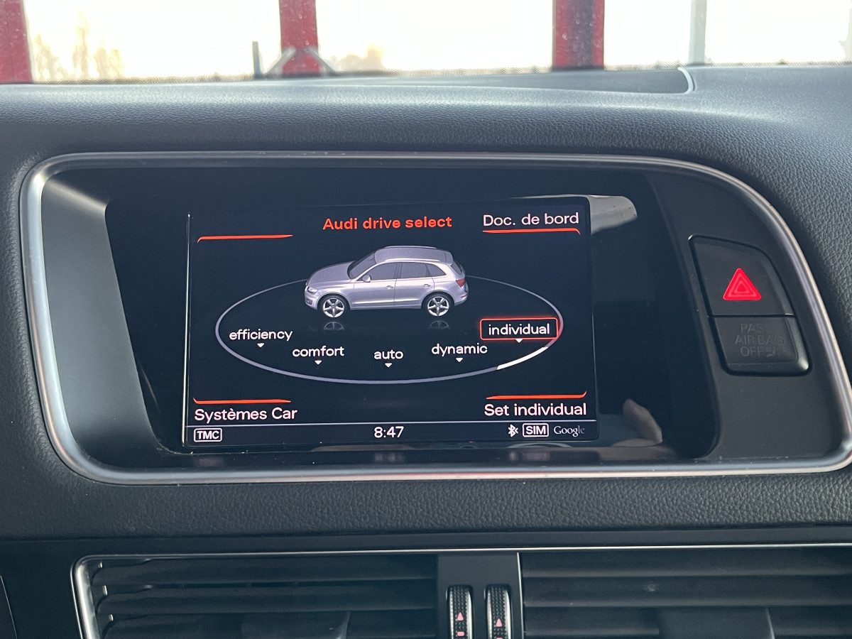 AUDI SQ5 3,0  TDI V6 326 COMPETITION BVA8 QUATTRO TOIT PANORAMIQUE ATTELAGE ELECTRIQUE GPS CAMERA HIFI B&O KEYLESS  REGULATEUR ADAPTATIF BI-XENON  PARK PILOT  DRIVE SELECT JANTE 21 FULL OPTIONS  EXCELLENT ETAT